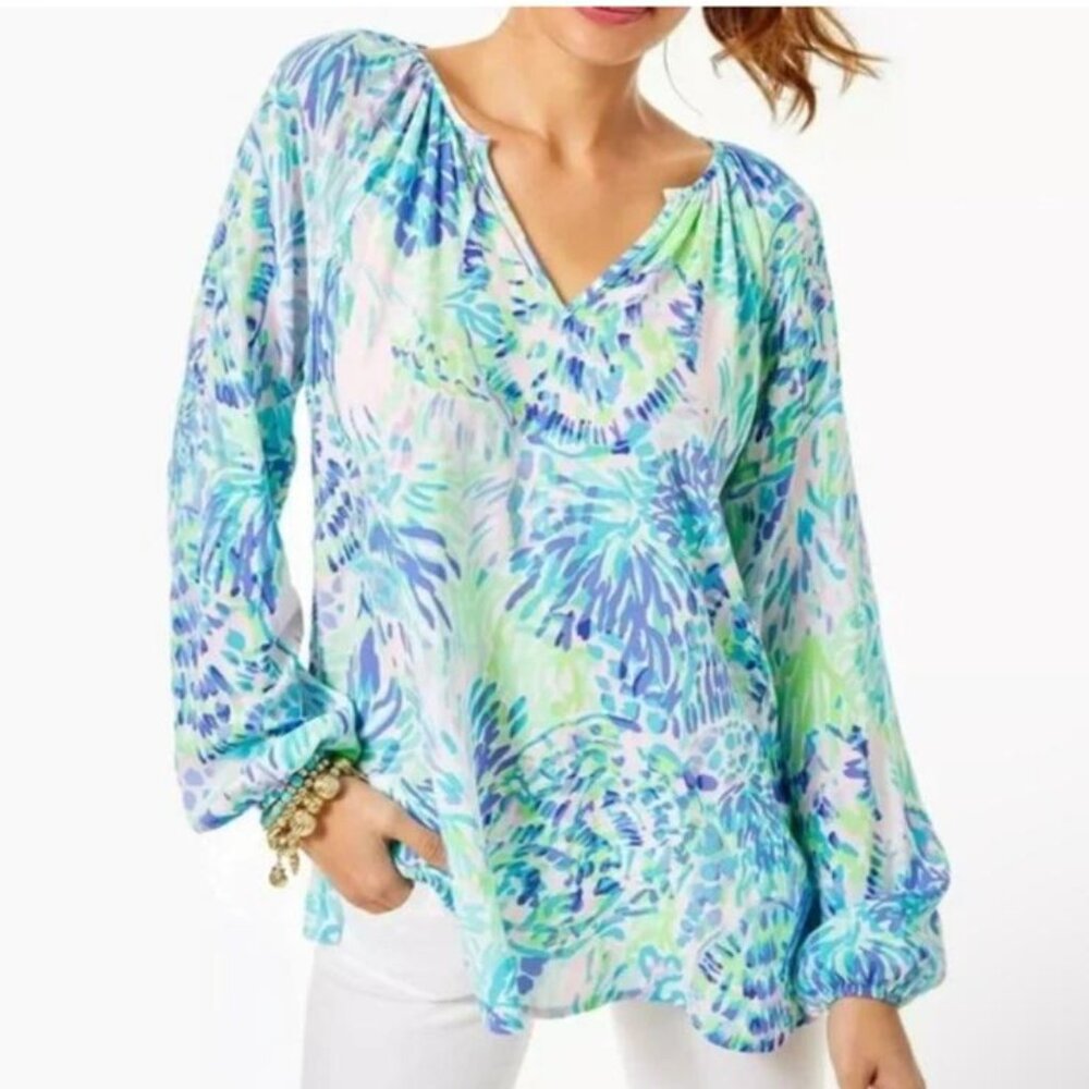 Lilly Pulitzer NWT Willa Top Shell Of A Party $128 Size XS